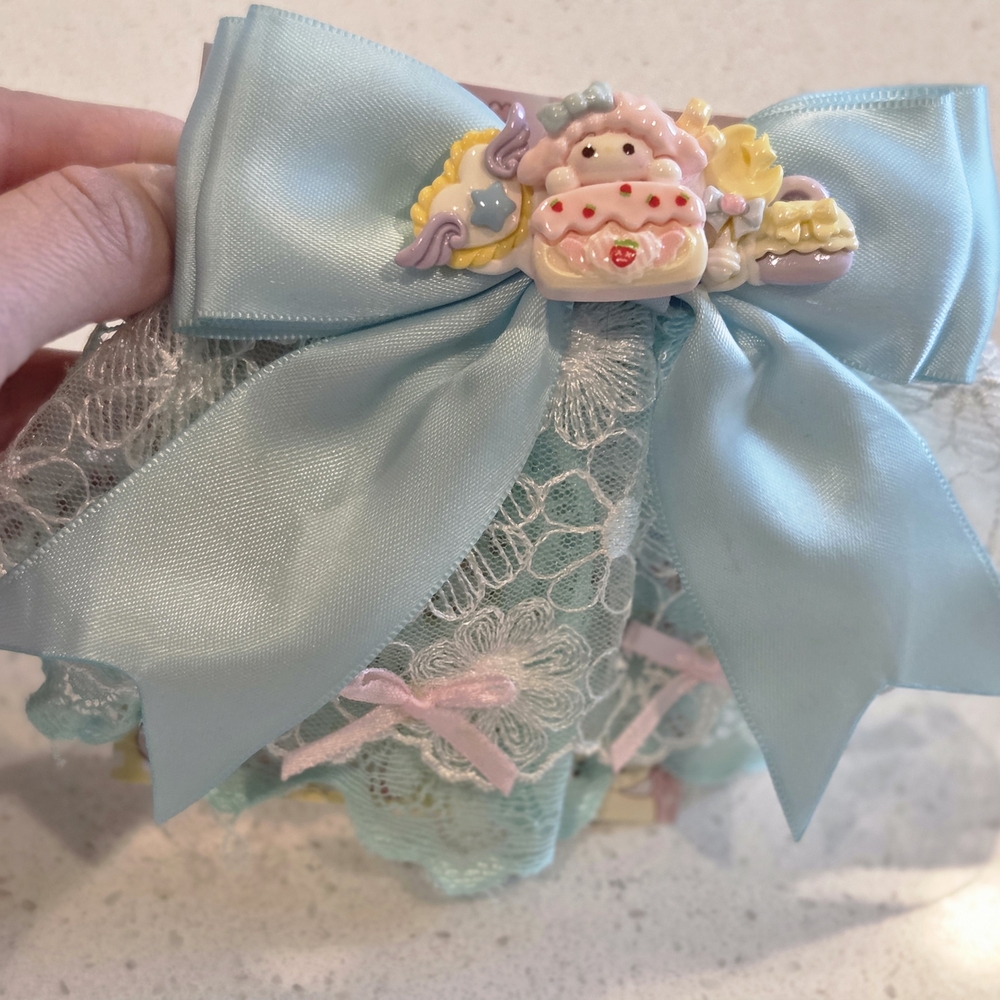 Cute Blue Lace Hair Bow
